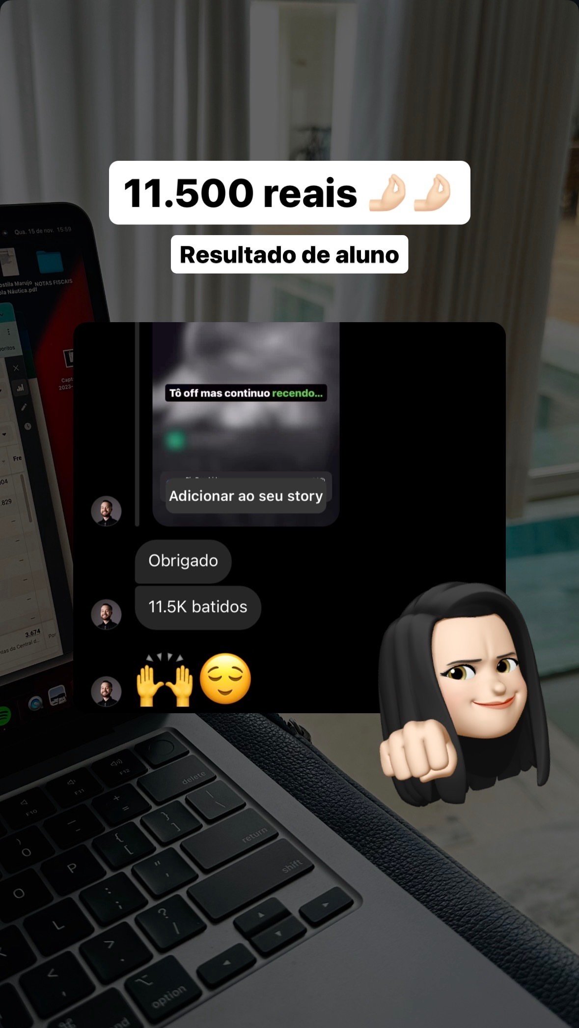 Depoimento de aluno